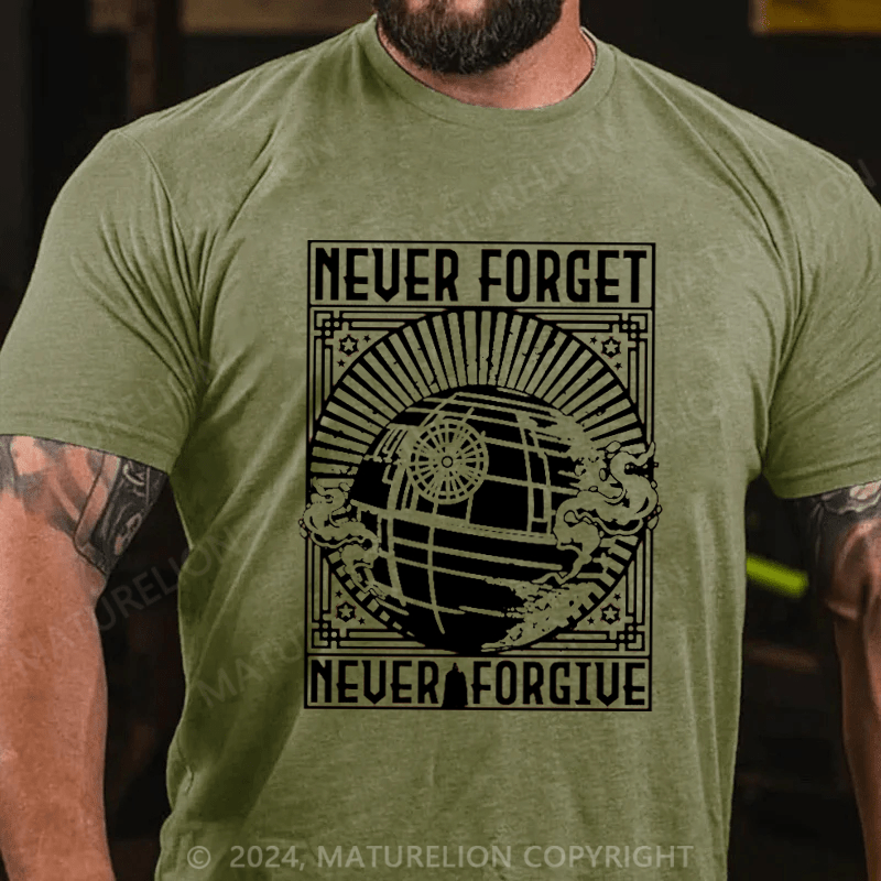 Maturelion Men's T-Shirt Never Forget Never Forgive T-Shirt (Free Customization)