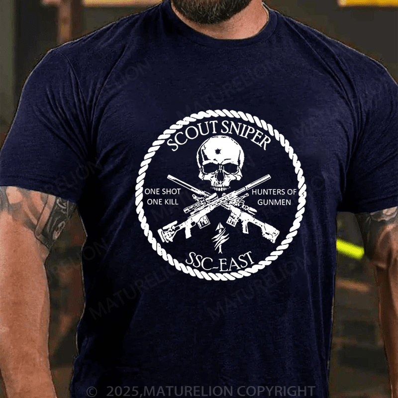 Maturelion Men's T-Shirt Scout Sniper One Shot One Kill T-Shirt
