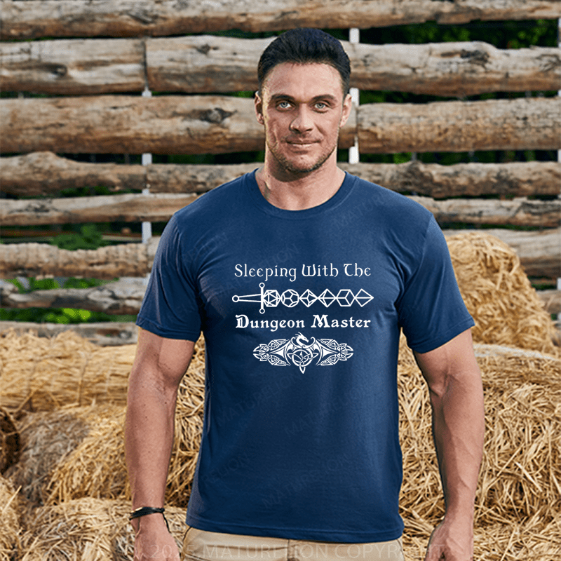 Maturelion Men's T-Shirt Sleeping With The Dungeon Master T-Shirt (Free Customization)