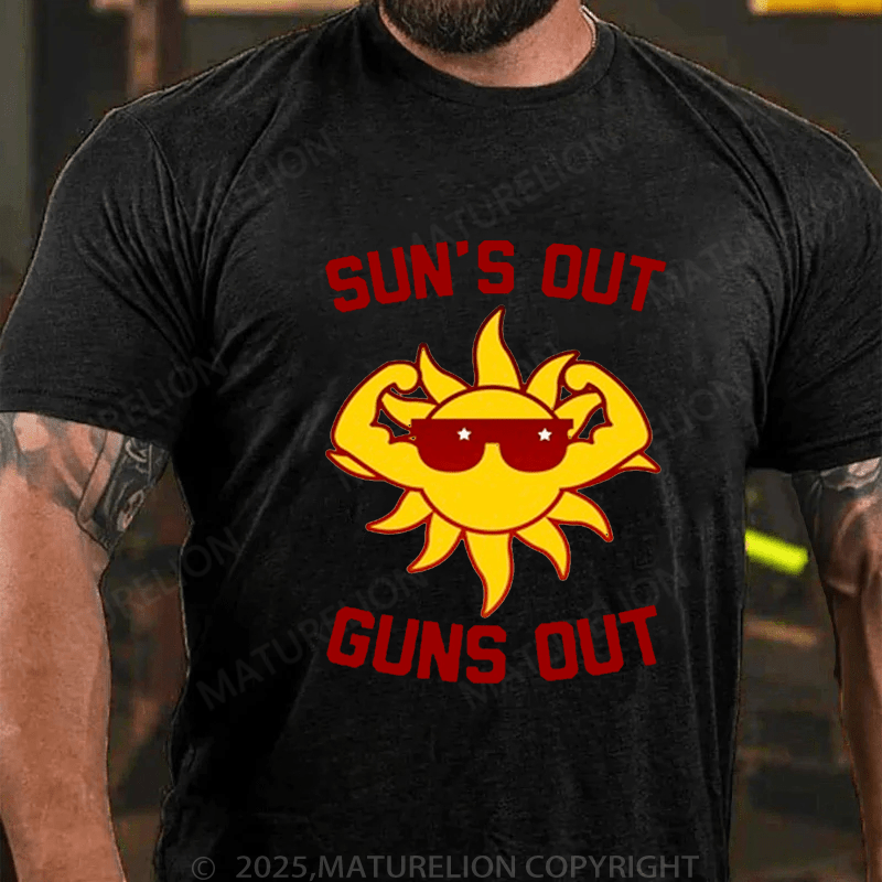 Maturelion Men's T-Shirt Sun's Out Guns Out T-Shirt (Free Customization)