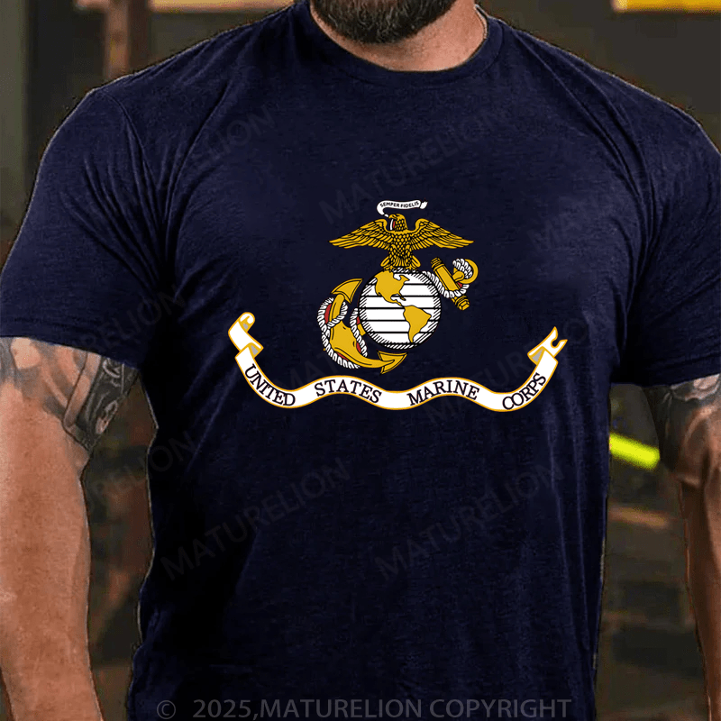 Maturelion Men's T-Shirt United States Marine Crops T-Shirt (Free Customization)