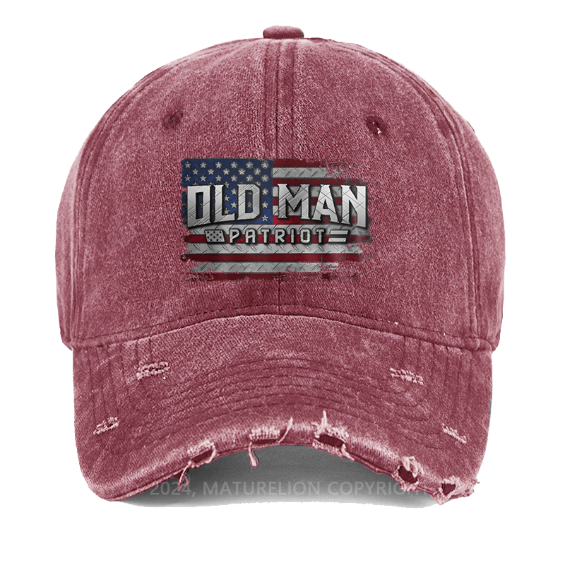 Maturelion Old Man Patriot Washed Vintage Cap