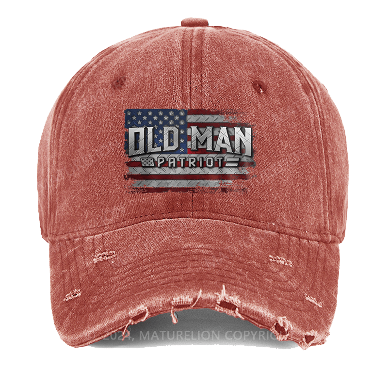 Maturelion Old Man Patriot Washed Vintage Cap