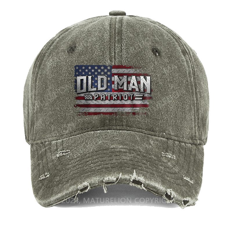 Maturelion Old Man Patriot Washed Vintage Cap