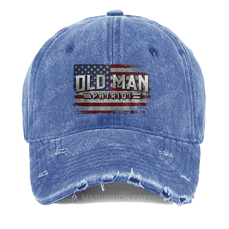 Maturelion Old Man Patriot Washed Vintage Cap