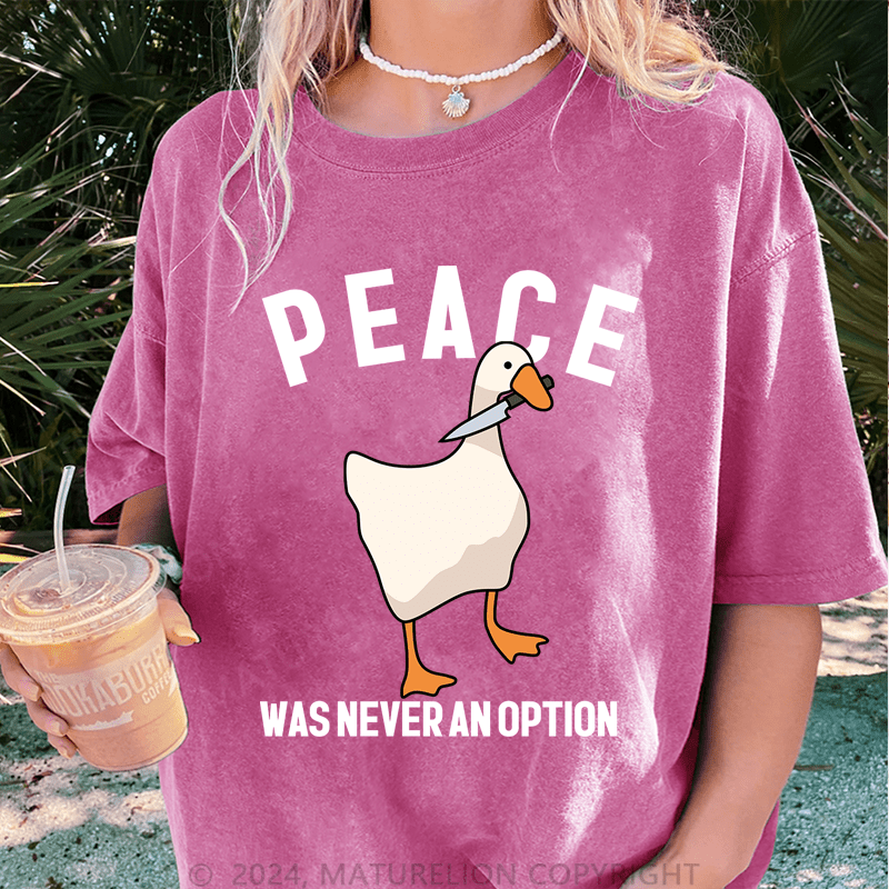 Maturelion Pace Was Never An Option DTG Printing Washed T-Shirt