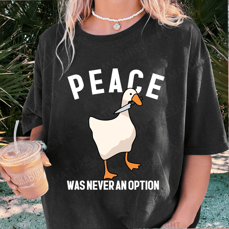 Maturelion Pace Was Never An Option DTG Printing Washed T-Shirt