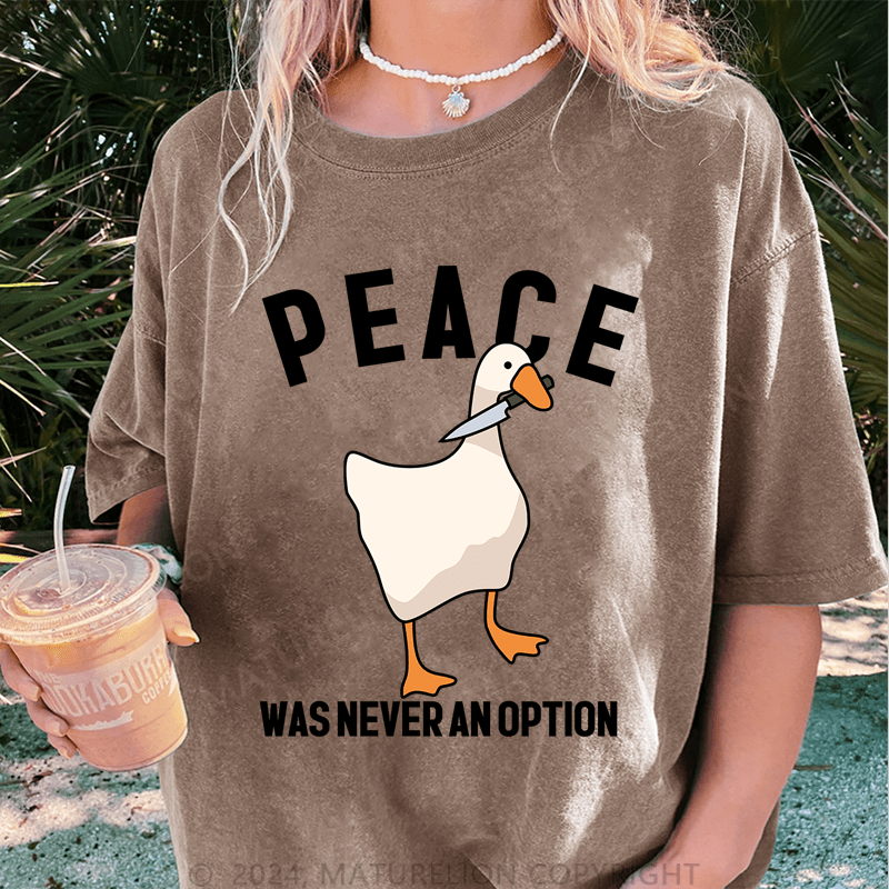 Maturelion Pace Was Never An Option DTG Printing Washed T-Shirt