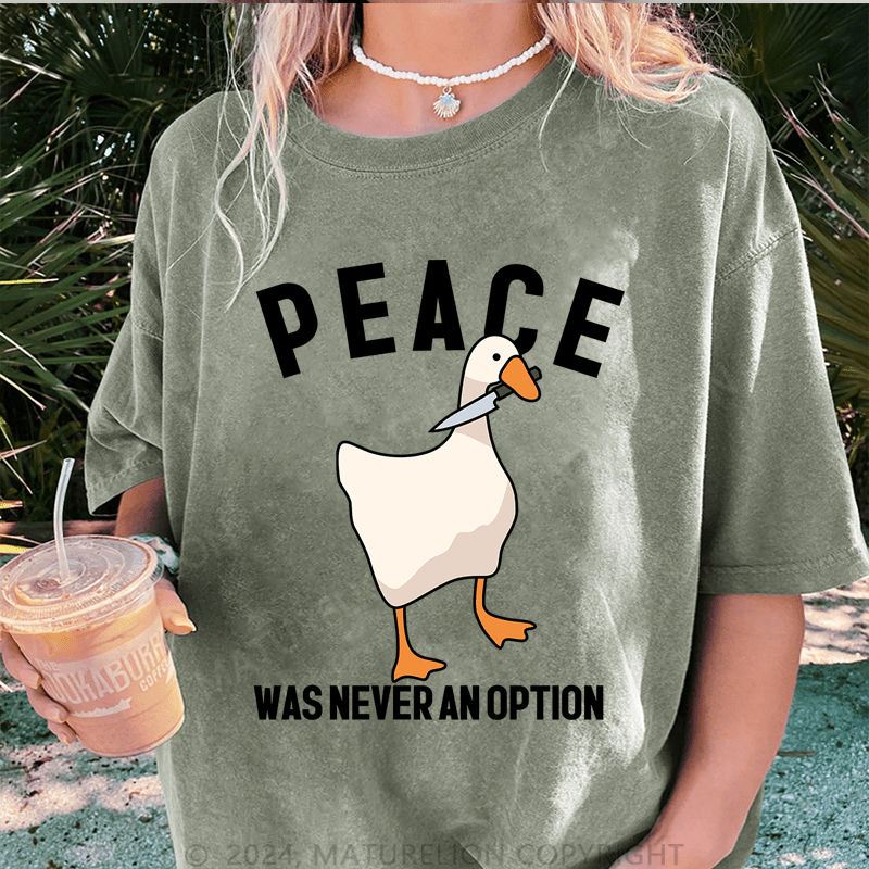 Maturelion Pace Was Never An Option DTG Printing Washed T-Shirt