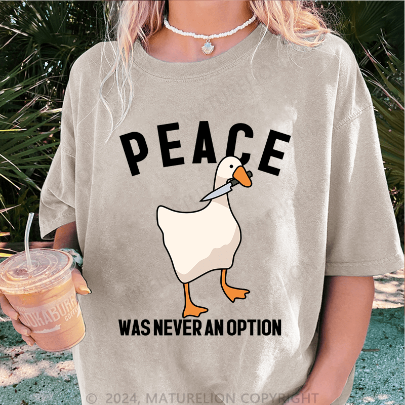 Maturelion Pace Was Never An Option DTG Printing Washed T-Shirt