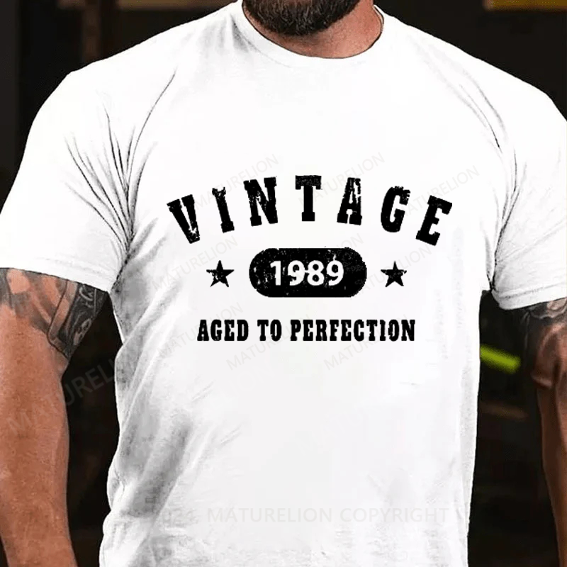Maturelion Custom T-Shirt Date Of Birth Cotton T-Shirt