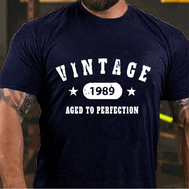 Maturelion Custom T-Shirt Date Of Birth Cotton T-Shirt