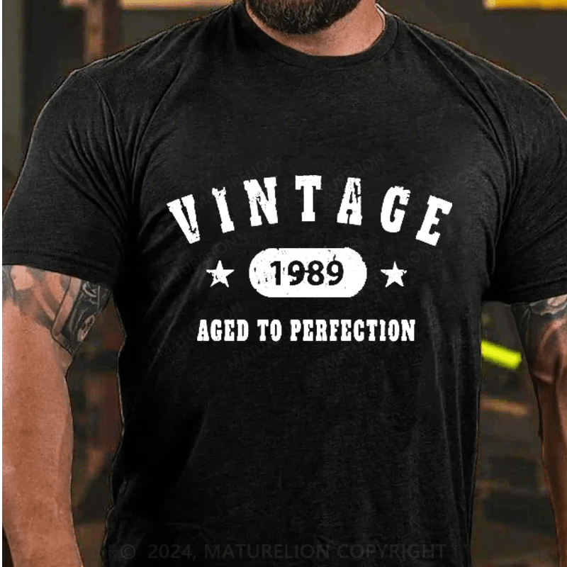 Maturelion Custom T-Shirt Date Of Birth Cotton T-Shirt