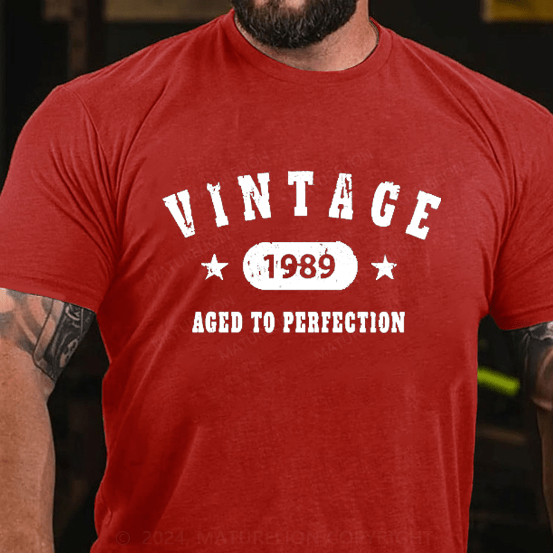 Maturelion Custom T-Shirt Date Of Birth Cotton T-Shirt