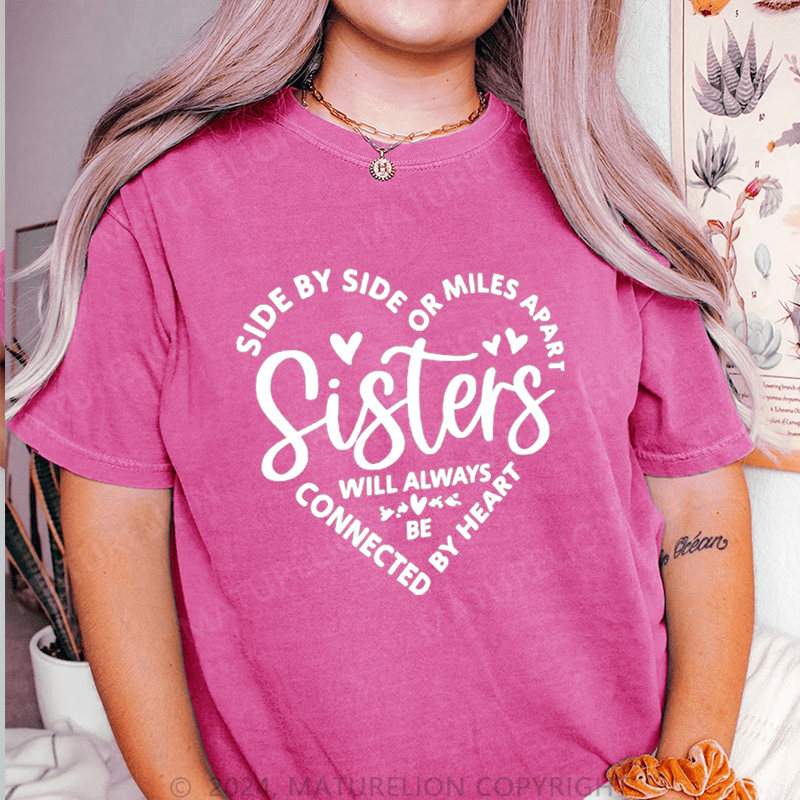 Maturelion Side My Side Or Miles Appart DTG Printing Washed Cotton T-Shirt