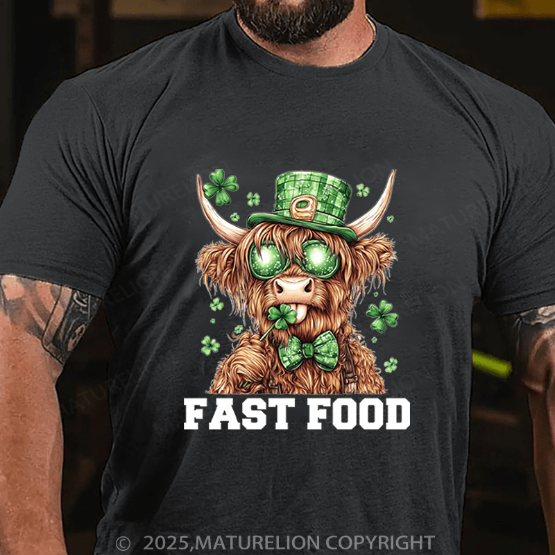 Maturelion St Patrick's T-shirt Fast Food Funny T-shirt
