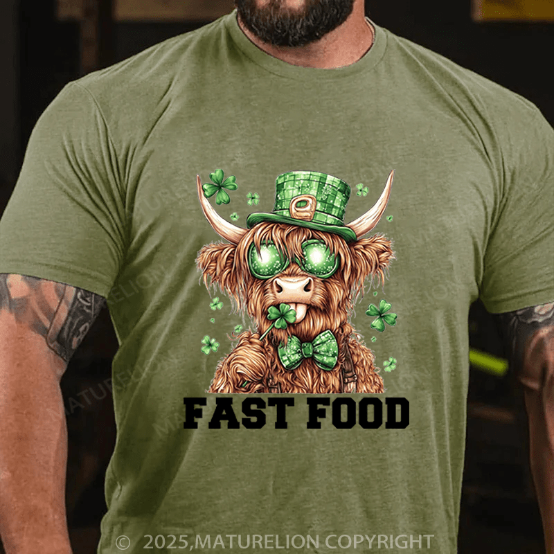 Maturelion St Patrick's T-shirt Fast Food Funny T-shirt