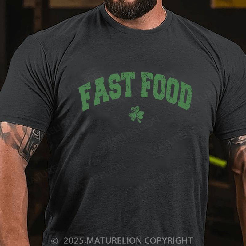 Maturelion St Patrick's T-shirt Fast Food Funny T-shirt