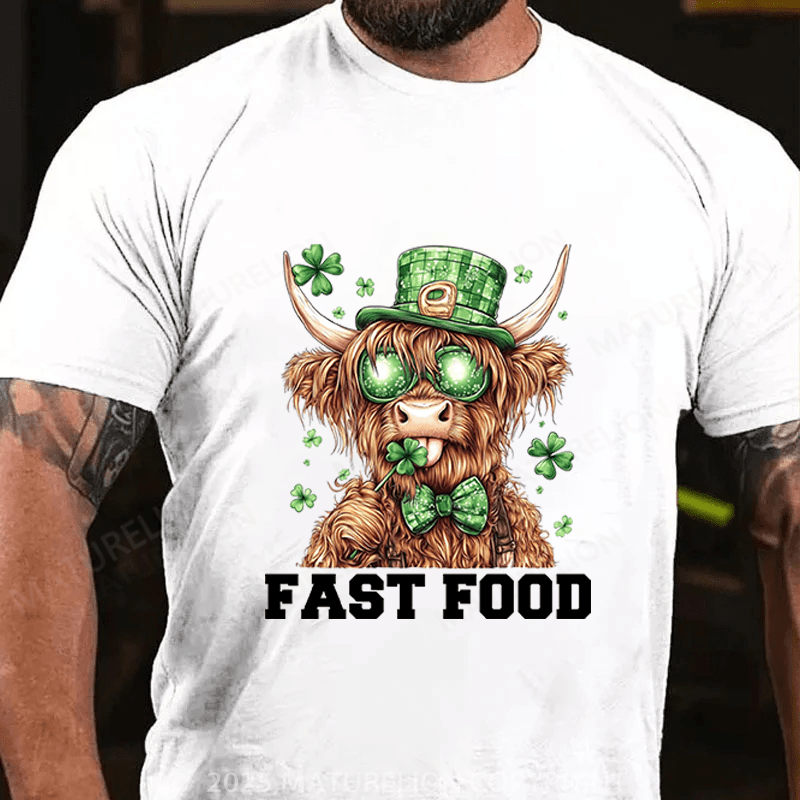Maturelion St Patrick's T-shirt Fast Food Funny T-shirt