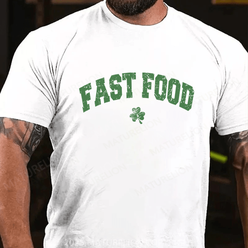 Maturelion St Patrick's T-shirt Fast Food Funny T-shirt
