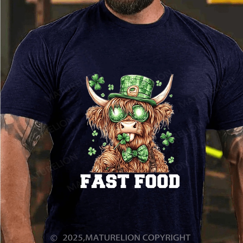 Maturelion St Patrick's T-shirt Fast Food Funny T-shirt
