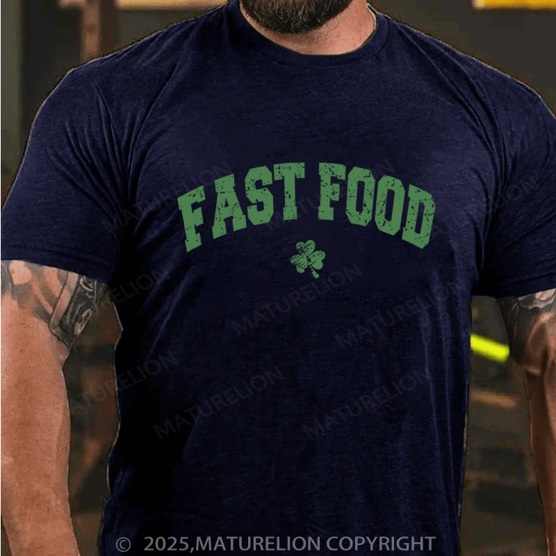 Maturelion St Patrick's T-shirt Fast Food Funny T-shirt