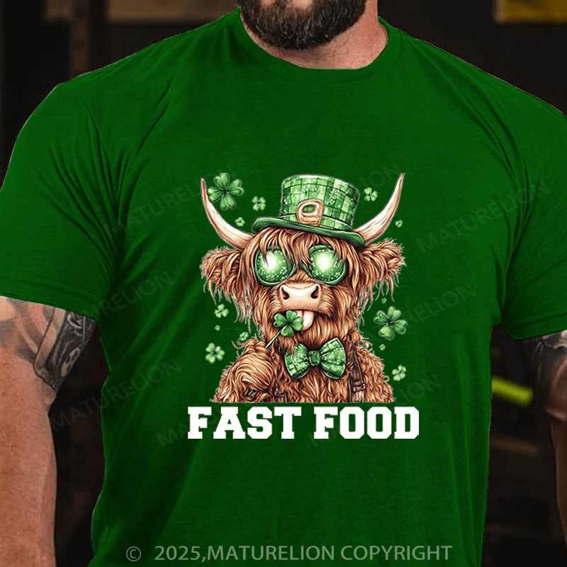 Maturelion St Patrick's T-shirt Fast Food Funny T-shirt