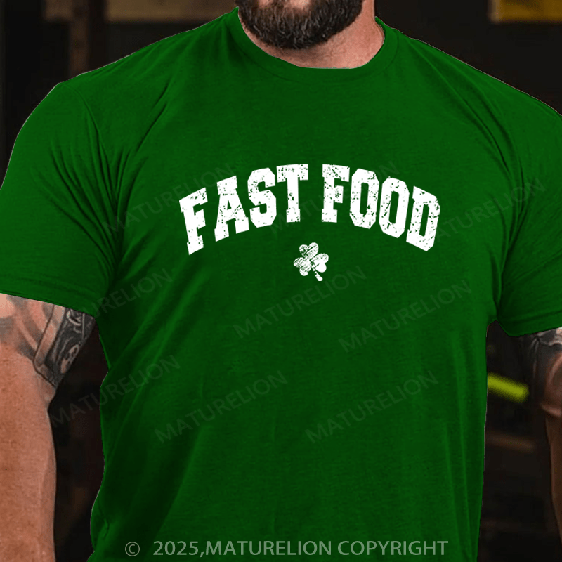 Maturelion St Patrick's T-shirt Fast Food Funny T-shirt