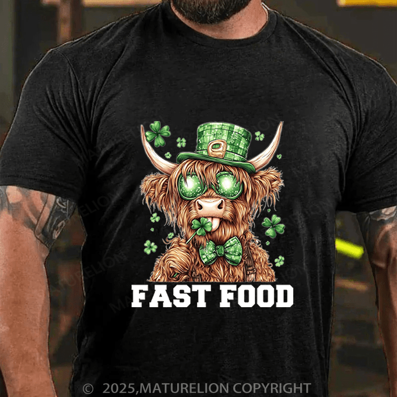 Maturelion St Patrick's T-shirt Fast Food Funny T-shirt