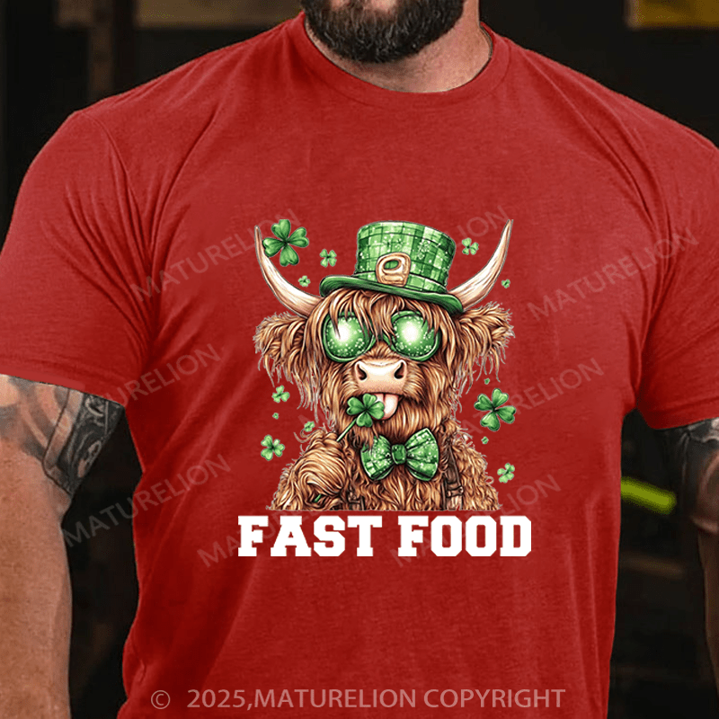 Maturelion St Patrick's T-shirt Fast Food Funny T-shirt