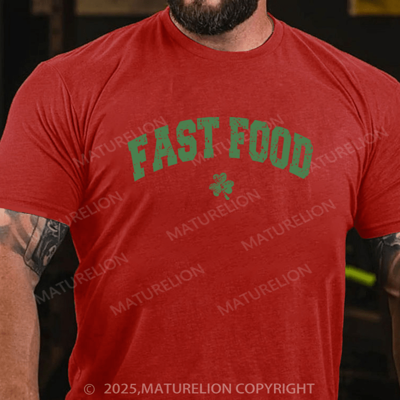 Maturelion St Patrick's T-shirt Fast Food Funny T-shirt