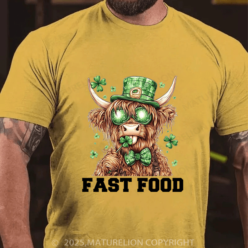 Maturelion St Patrick's T-shirt Fast Food Funny T-shirt