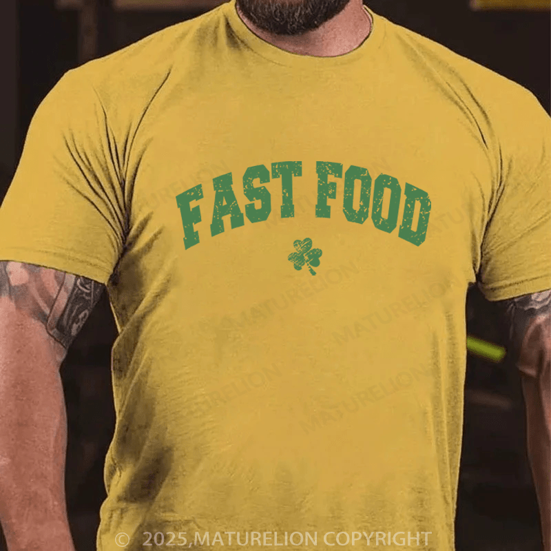 Maturelion St Patrick's T-shirt Fast Food Funny T-shirt