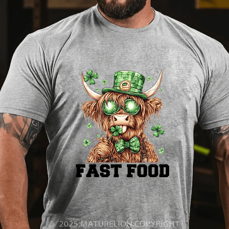 Maturelion St Patrick's T-shirt Fast Food Funny T-shirt