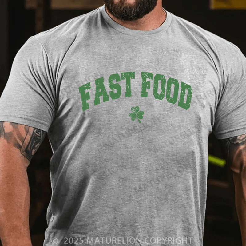 Maturelion St Patrick's T-shirt Fast Food Funny T-shirt