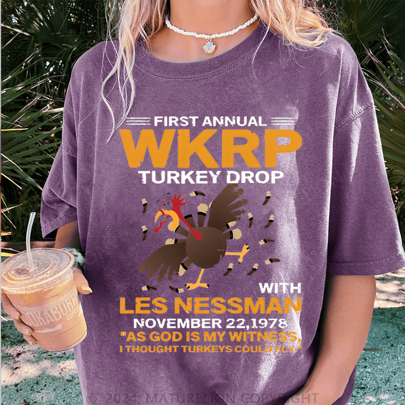 Maturelion T-Shirt First Annual Wkrp Turkey Drop Women T-Shirt