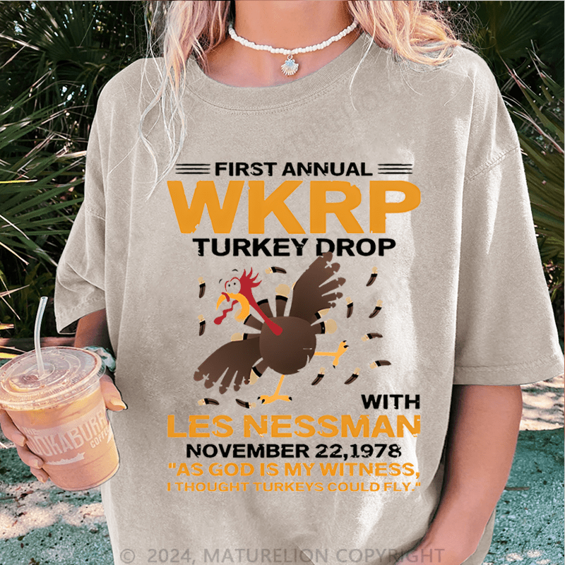 Maturelion T-Shirt First Annual Wkrp Turkey Drop Women T-Shirt