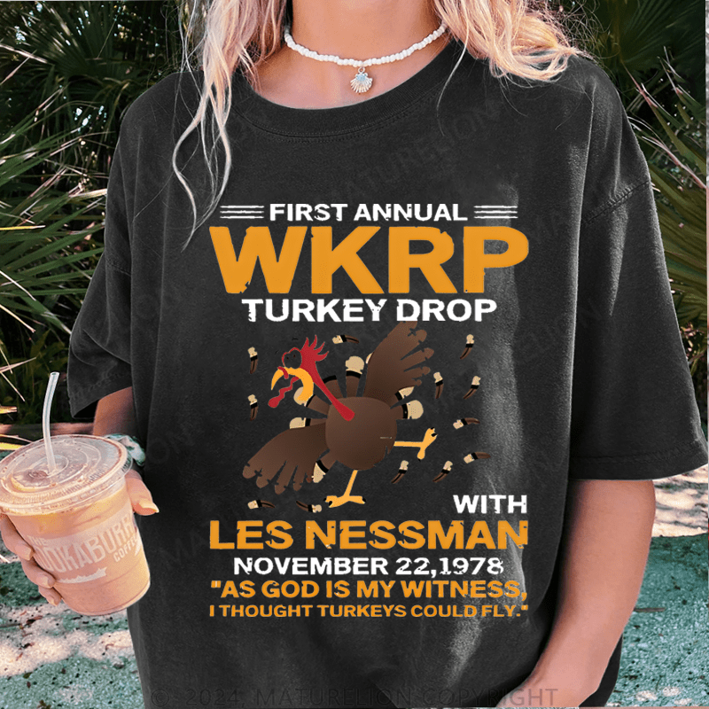 Maturelion T-Shirt First Annual Wkrp Turkey Drop Women T-Shirt