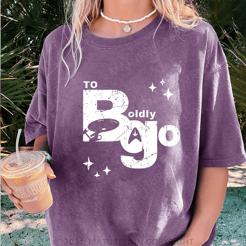Maturelion To Bgo Oldly DTG Printing Washed T-Shirt