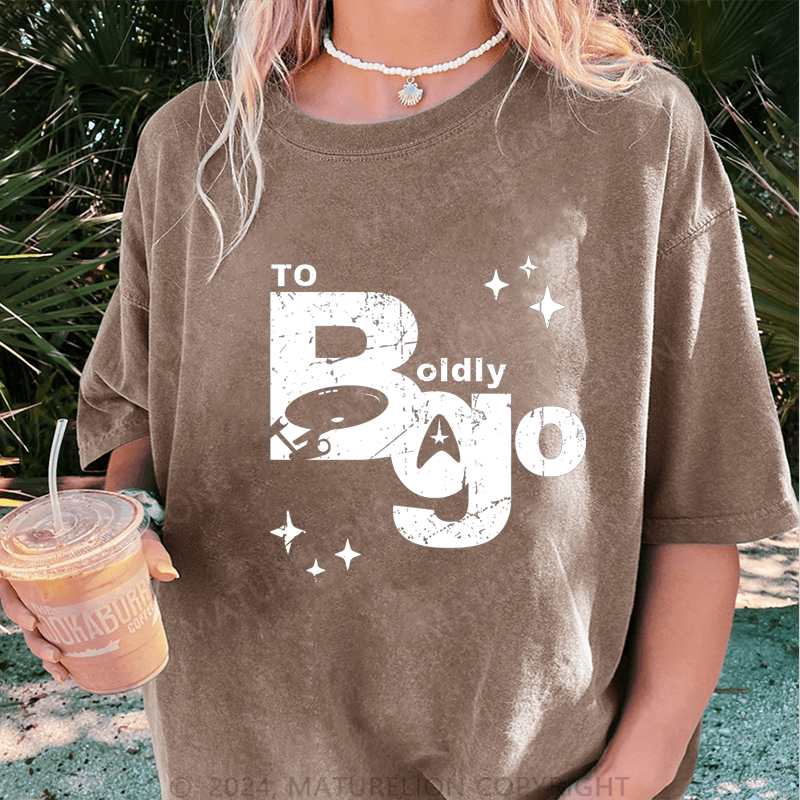 Maturelion To Bgo Oldly DTG Printing Washed T-Shirt