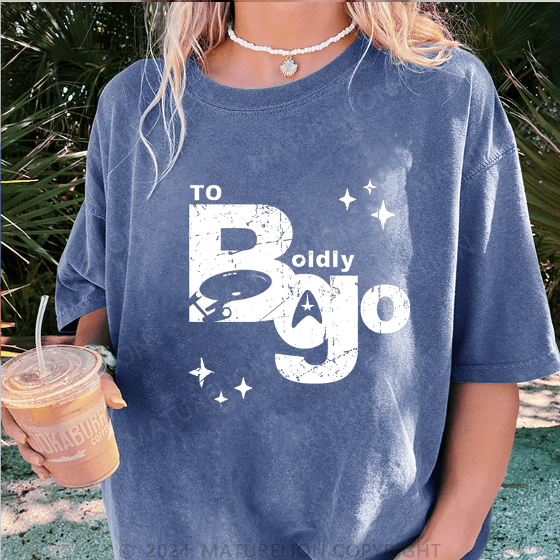 Maturelion To Bgo Oldly DTG Printing Washed T-Shirt