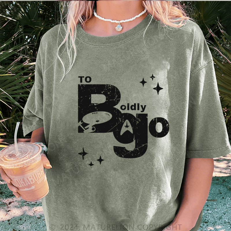 Maturelion To Bgo Oldly DTG Printing Washed T-Shirt