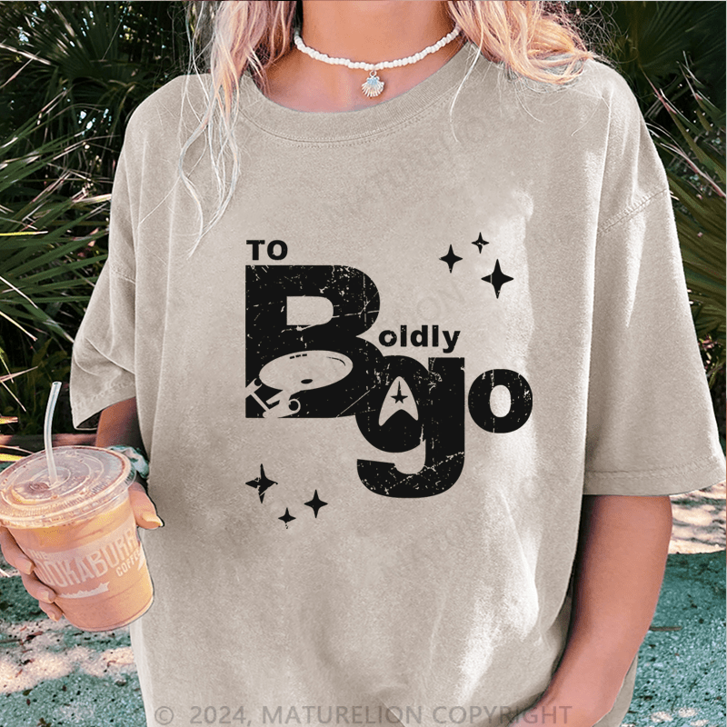 Maturelion To Bgo Oldly DTG Printing Washed T-Shirt