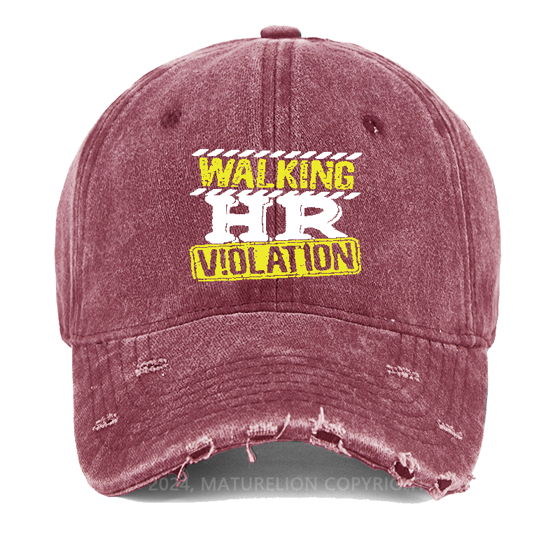 Maturelion Walking HR Violation Washed Vintage Cap