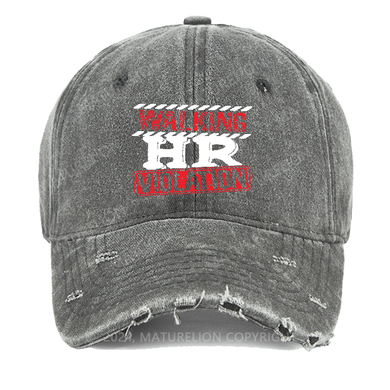 Maturelion Walking HR Violation Washed Vintage Cap
