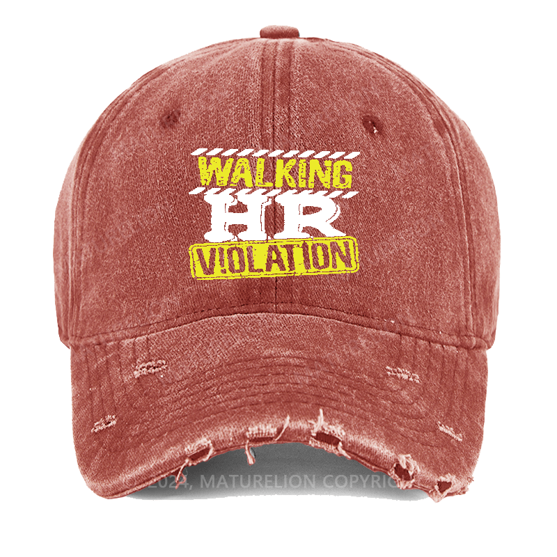 Maturelion Walking HR Violation Washed Vintage Cap