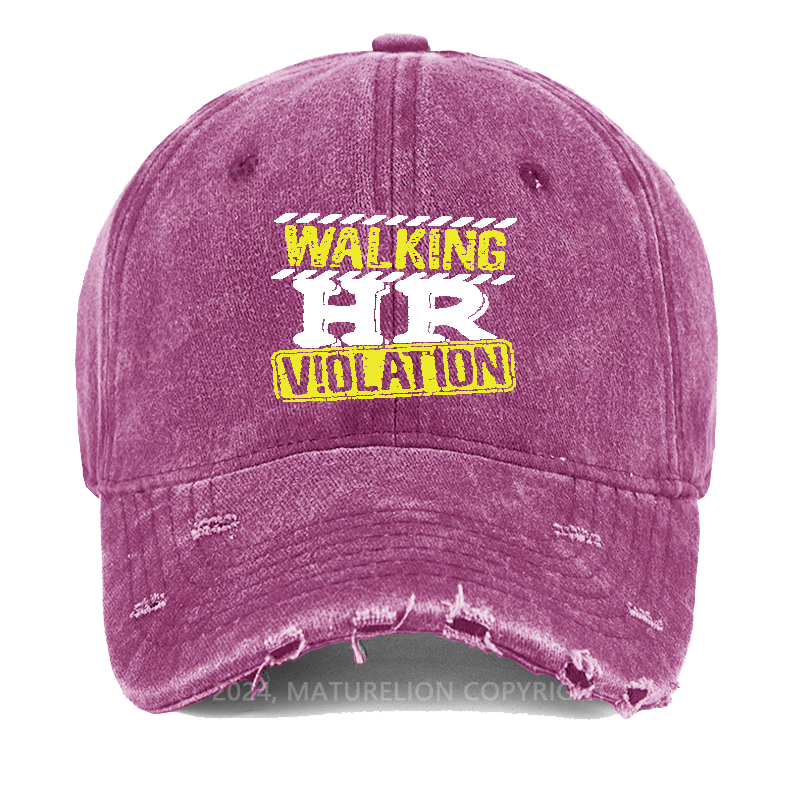 Maturelion Walking HR Violation Washed Vintage Cap