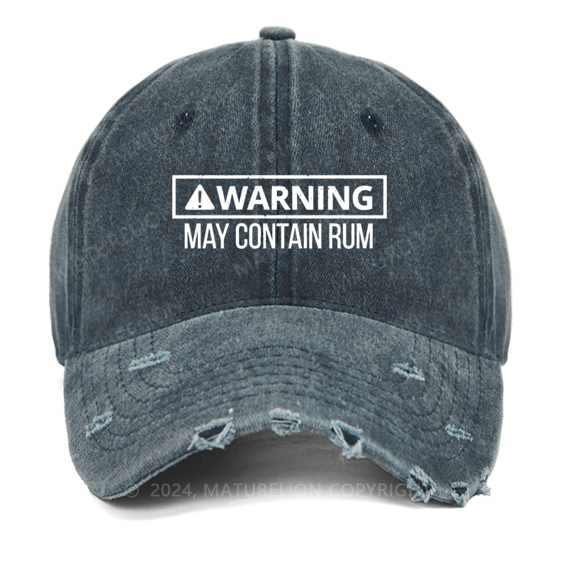 Maturelion Warning May Contain Rum Washed Vintage Cap