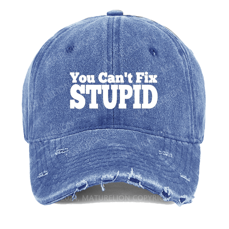 Maturelion You Can't Fix Stupid Washed Vintage Cap