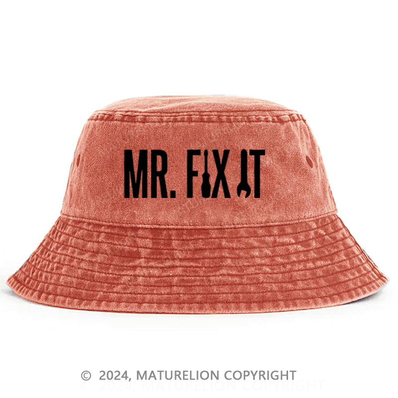 Matureolion Mr. Fix It Funny Bucket Hat